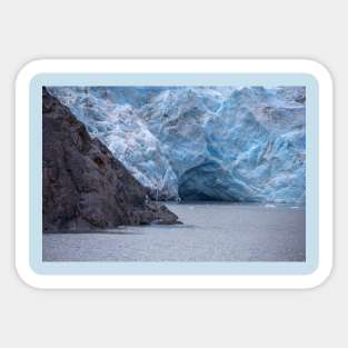 USA. Alaska. Glacier Meets Lake. Sticker